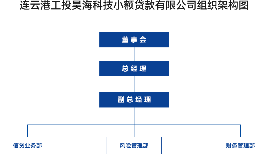 金融板塊-連云港工投昊?？萍夹☆~貸款有限公司組織架構(gòu)圖